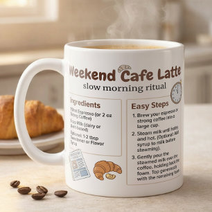 Mug Guide de recette de week-end de latte minimaliste