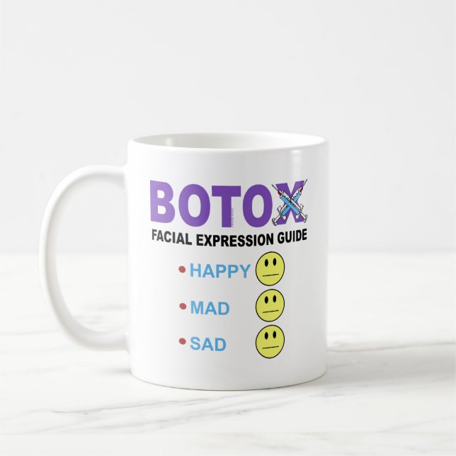 Mug Guide d'expression faciale BOTOX (Gauche)