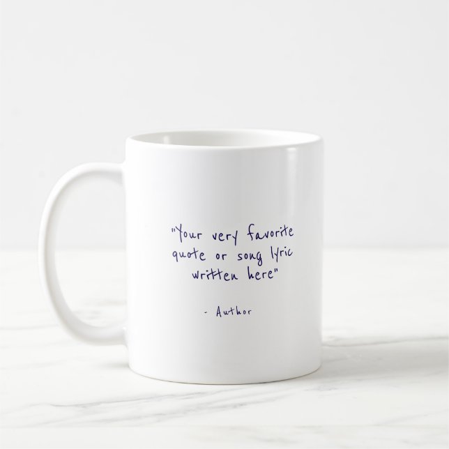 Mug Guillemet personnalisé en bleu - créez votre propr (Gauche)