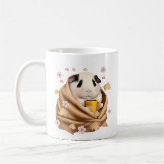 Mug Guinea Pig In A Blanket, Autumn, Fall Guinea Pig 