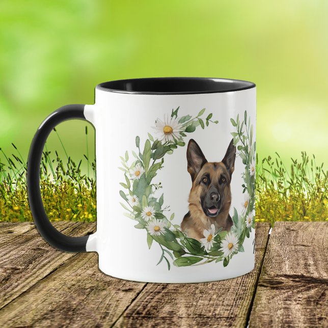 Mug Guirlande blanche berger allemand chien (Créateur téléchargé)