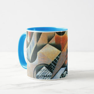 Mug Guitare (Banjo) et lunettes, Juan Gris, Art Vintag