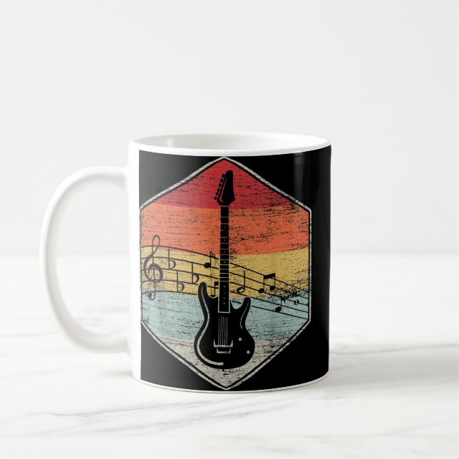 Mug Guitare Basse Rétro (Gauche)