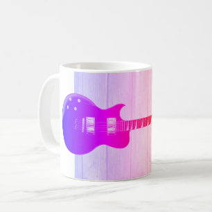 Mug Guitare électrique & Wood Pop Art