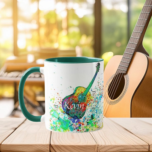 Mug Guitare et accords splatter personnalisé (Créateur téléchargé)