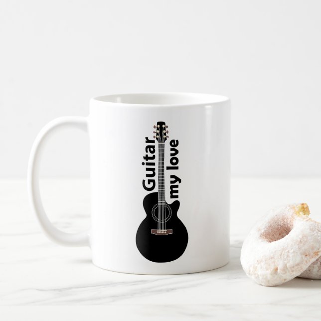 Mug Guitare My Love Guitar (Avec donut)