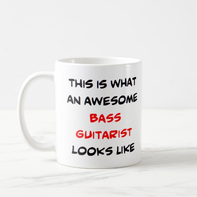 Mug guitariste de basse, génial (Gauche)