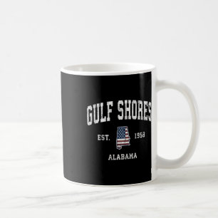 Mug Gulf Shores Alabama Al Vintage American Flag Sport