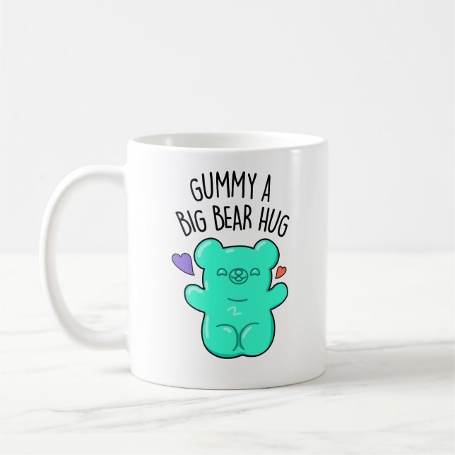 Mug Gummy A Big Bear Hug Funny Candy Pun (Gauche)