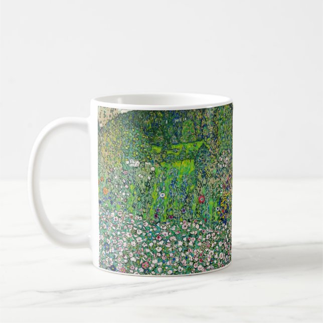 Mug Gustav Klimt - Paysage horticole et sommet d'une c (Gauche)
