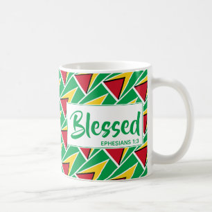 Mug GUYANA DRAPEAU Béni Écriture chrétienne Customisée