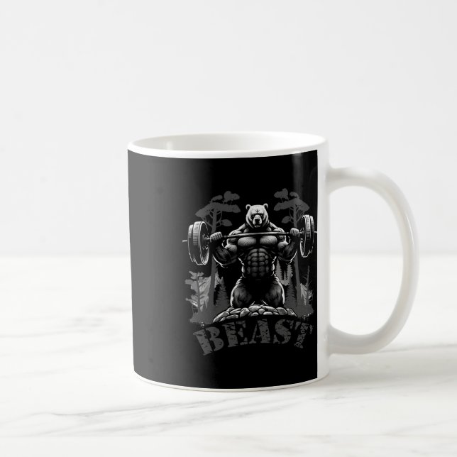 Mug Gym Bodybuilding Fitness Workout Beast Bear With D (Droite)
