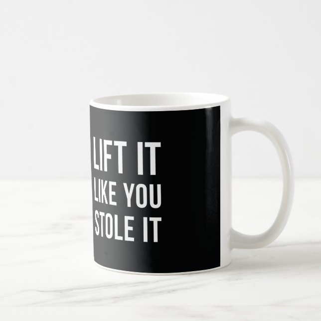 Mug Gymnase haletante Citation Ascenseur Il Noir Blanc (Droite)