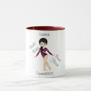 Mug Gymnastique Cheveux noirs, Yeux Brown, Leo Bourgog