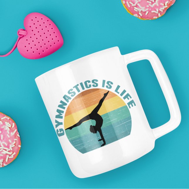Mug Gymnastique est la vie belle Sunset Gymnaste Turqu (Créateur téléchargé)