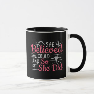 Mug Gymnastique Féminine - Elle a Cru Qu'Elle Pouvait