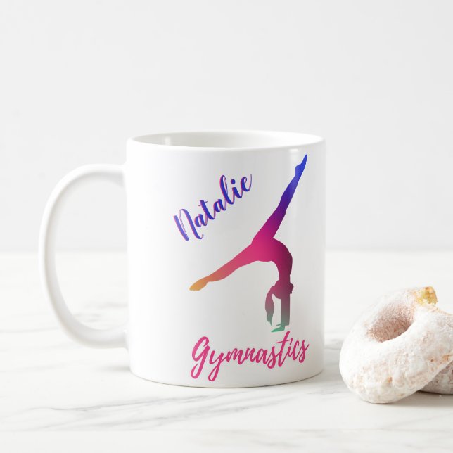 Mug Gymnastique Kickover rose violet Personnalisé (Avec donut)
