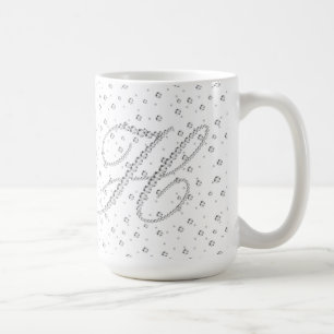 Mug H Monogramme initial Diamants blancs Imprimer