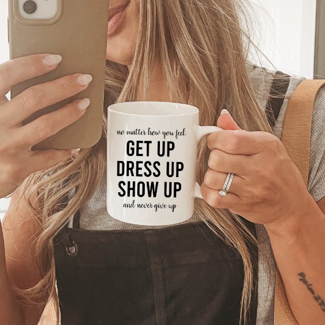 Mug Habillez-vous Afficher le devis motivationnel (Créateur téléchargé)