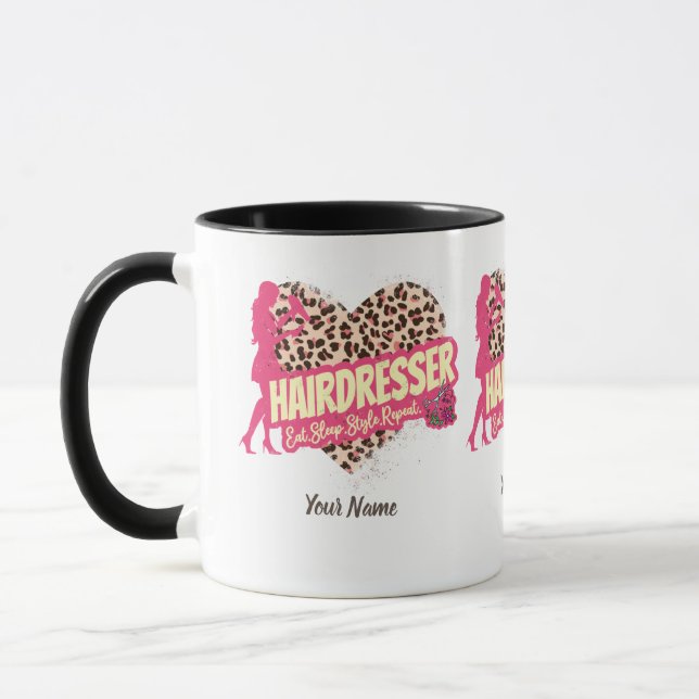 Mug Hairtraver leopard Hair Hustler Hairstylist (Gauche)
