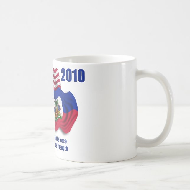 Mug Haïtien et drapeaux de ondulation américains pour (Droite)