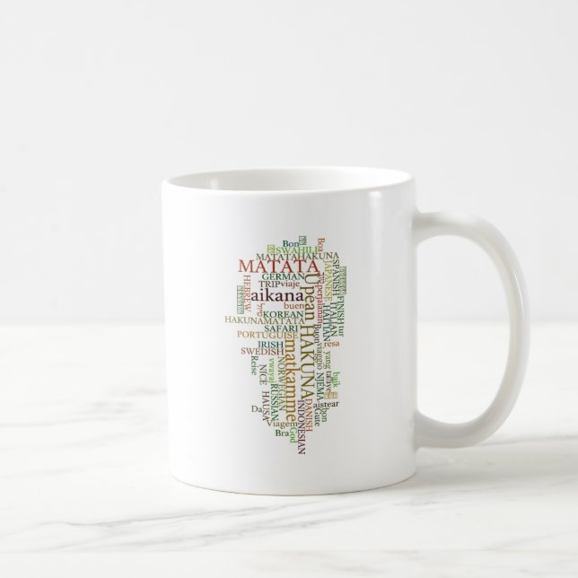 Mug Hakuna Matata Global Word Cloud Art (Droite)