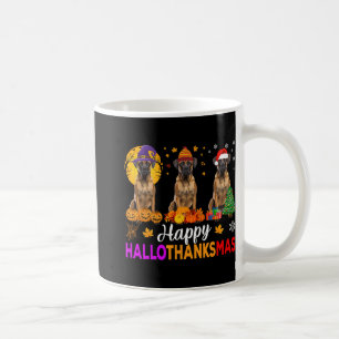 Mug Hallothanksmas de Noël de Chien de Boxe