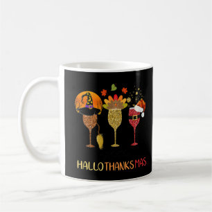 Mug Hallothanksmas de vin drôle Halloween Thanksgiving