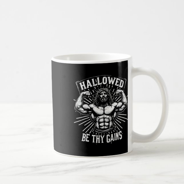 Mug Hallow Be Thains Christian Workout Gym Jesus (Droite)