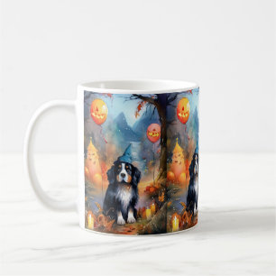 Mug Halloween Bernois avec citrouilles effrayant