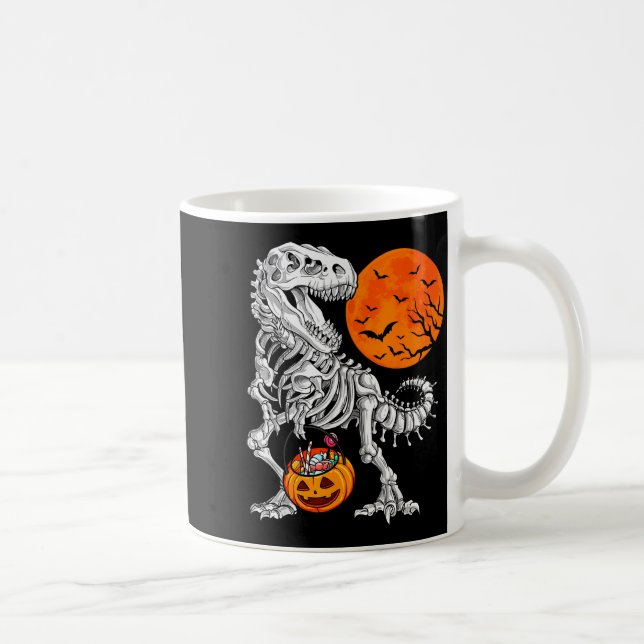 Mug Halloween Boys Dinosaur Skeleton T Rex Y Pumpkin M (Droite)