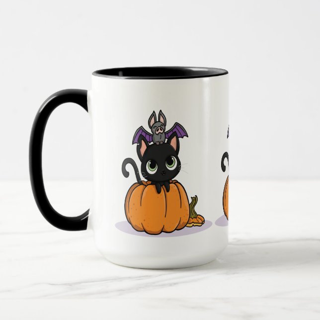 Mug Halloween chat mignon (Gauche)