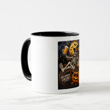 Mug Halloween Cheers ! Squelette décontracté avec