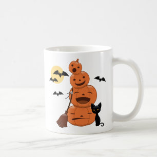 Mug Halloween Citrouilles et chat noir