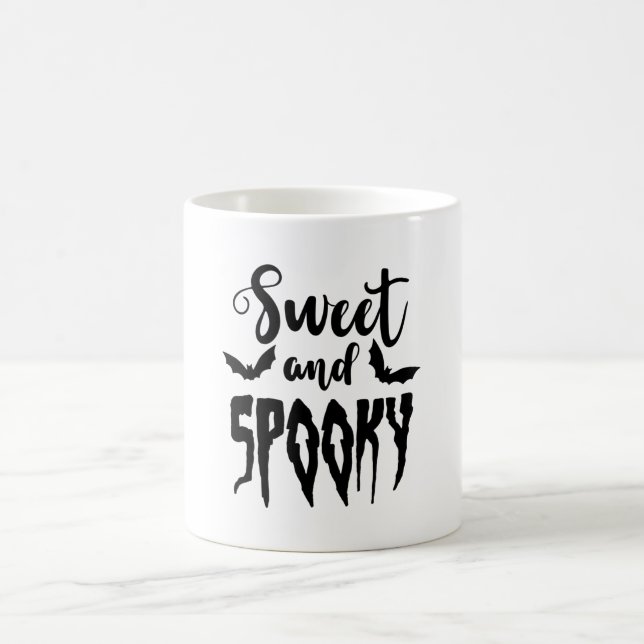 Mug Halloween, Cool Doux Et Éffrayant, Dit : (Centre)
