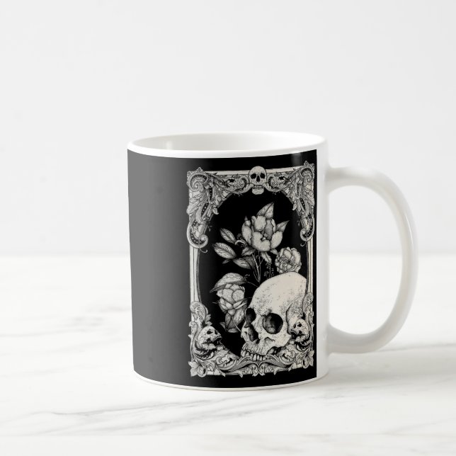 Mug Halloween Crâne Pastel Goth Fleur gothique Floral  (Droite)