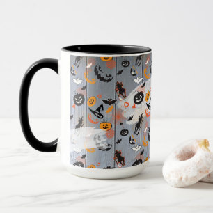 Mug Halloween de tour de partie conception en bois de