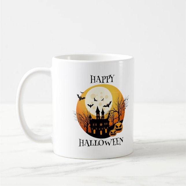 Mug Halloween éffrayant et heureux (Gauche)