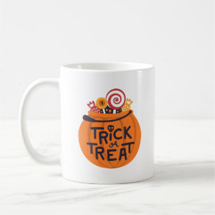 Mug Halloween Éffrayant minimaliste Bright Citrouille