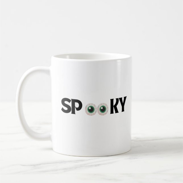 Mug Halloween éffrayant oeil effrayant simple mignon (Gauche)