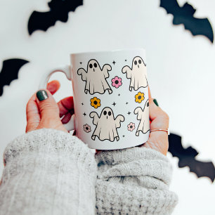 Mug Halloween éffrayant Super Fantômes & Fleurs