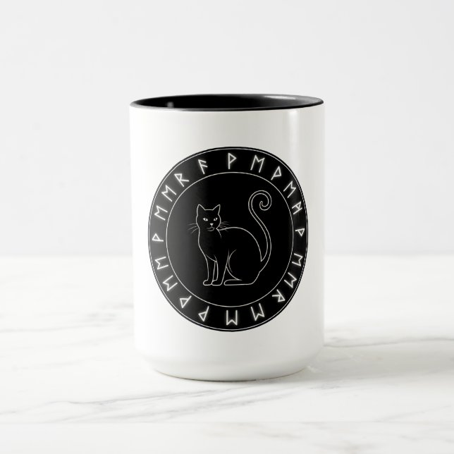 Mug Halloween en chats noirs (Centre)