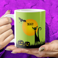 Halloween en chats noirs et chauves-souris