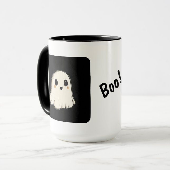 Mug Halloween fantôme avec Boo ! (Devant gauche)