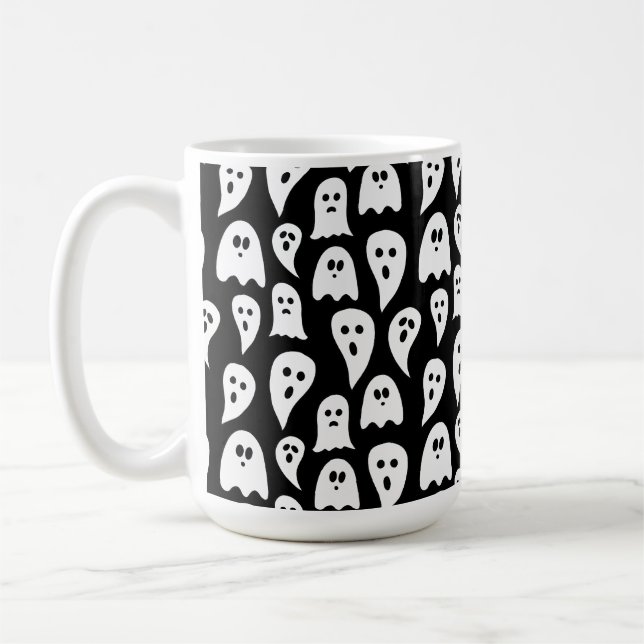 Mug Halloween fantôme noir (Gauche)