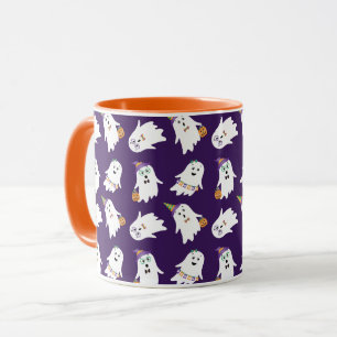 Mug Halloween Fantômes Tricoter Ou Traiter