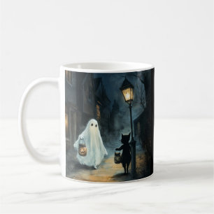 Mug Halloween Ghost et Rencontre de chat