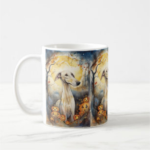 Mug Halloween Greyhound Avec La Peur Citrouille