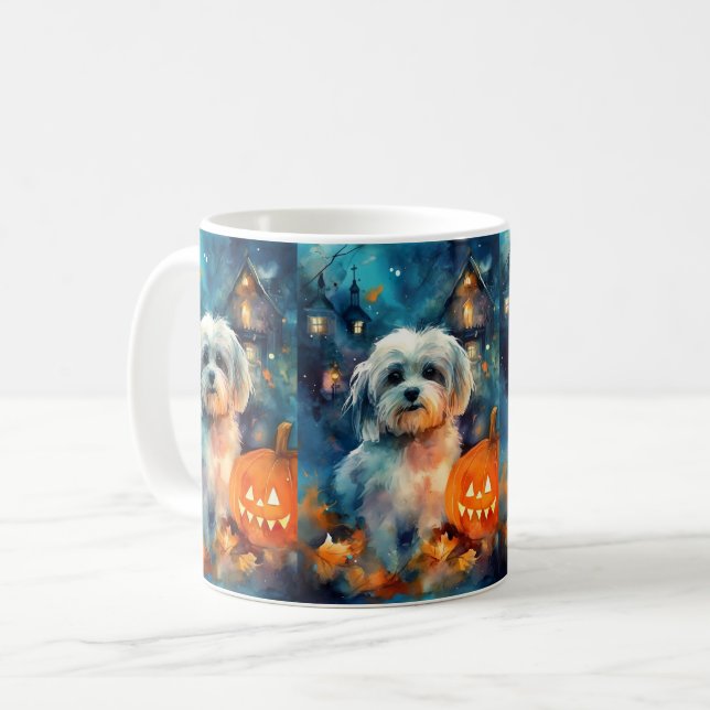 Mug Halloween Havanais avec la peur Citrouille (Devant gauche)