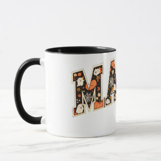 Mug Halloween MAMA- Varsity Ghost & Pumpk